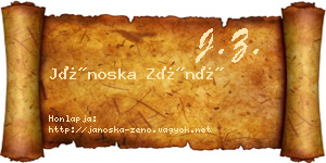 Jánoska Zénó névjegykártya